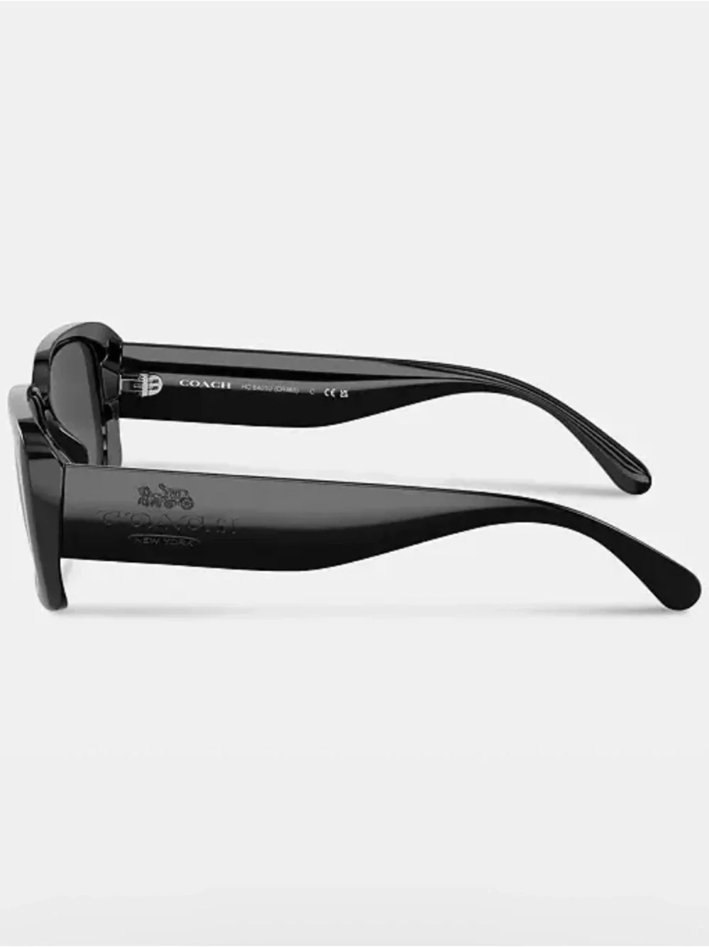 Coach Black Narrow Rectangle Sunglasses